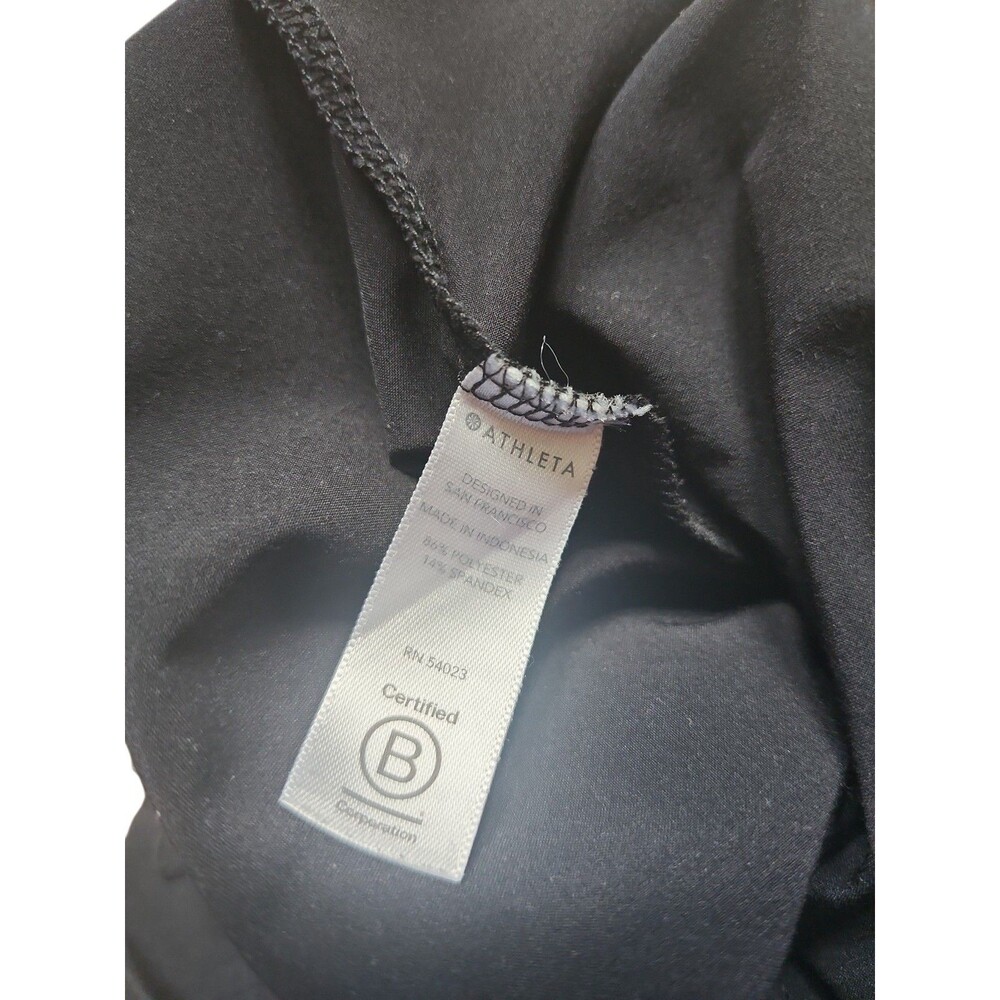 Athleta Skyline Pant II Womens 10 Black Elevated Athleisure Belted Pleated Work - Picture 4 of 7